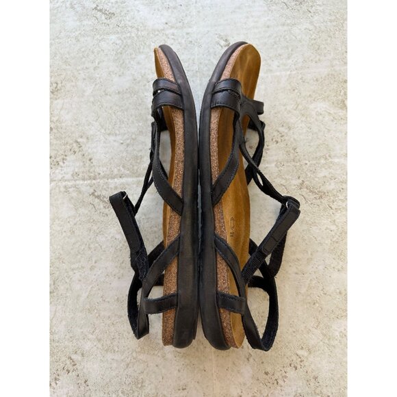 Naot Womens Strappy Black Leather Sandals Size 41 EU - Picture 9 of 10